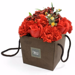 Bouquet de Fleurs de Bain - Roses et Oeillets Rouge