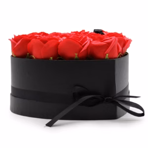 Seifenblumen - Geschenk - Blumenstrauß - 13 Rote Rosen - Herz