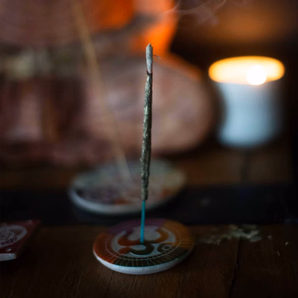 Soapstone Hamsa Incense Holder 9X6Cm - Elephant &Amp; Palm - Image 5