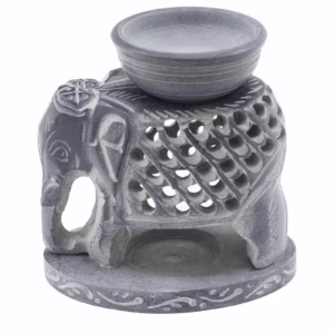 Stående Elefant - Oljebrännare av Täljsten 10.5cm - Soapstone Oil Burner 10.5cm