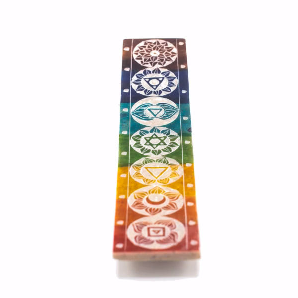 Soapstone Seven Chackra Incense Holder - 26X5Cm