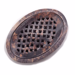 Soapstone Soap Dish & Drainer 11x8cm - Classic Oval