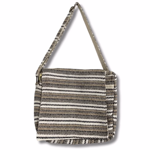 Soft Banjar Laptop Veske - Soft Cream & Grey