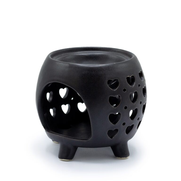 Squat-Pot-Oil-Burner-Multi-Hearts-Matt-Black