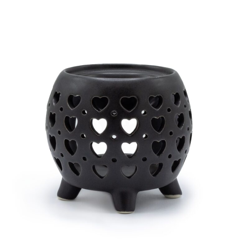 Squat-Pot-Oil-Burner-Multi-Hearts-Matt-Black