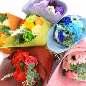 Seifenblumenbouquet 'Stehend' - Rosa
