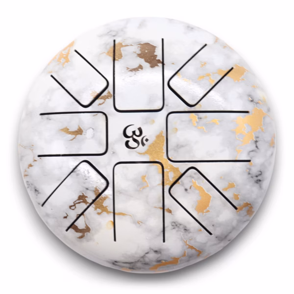 Tambour À Langue En Acier Happy Marbre Om - 18Cm – Image 2