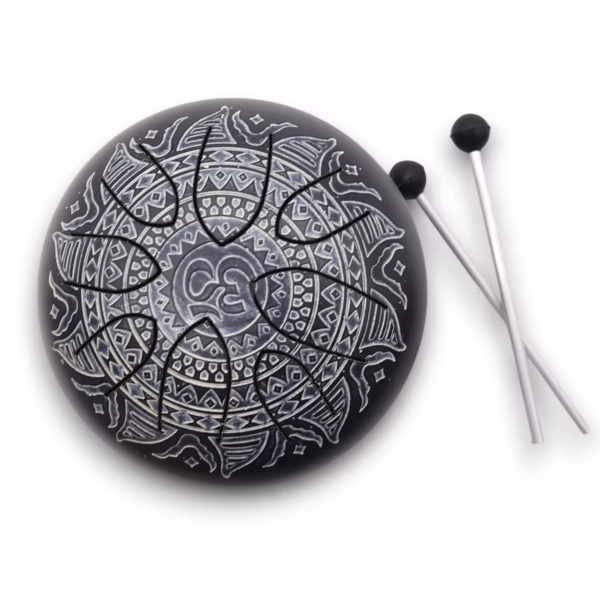 Steel Tongue Happy Drums Om Mandala Gravert - 16 cm - Bilde 2