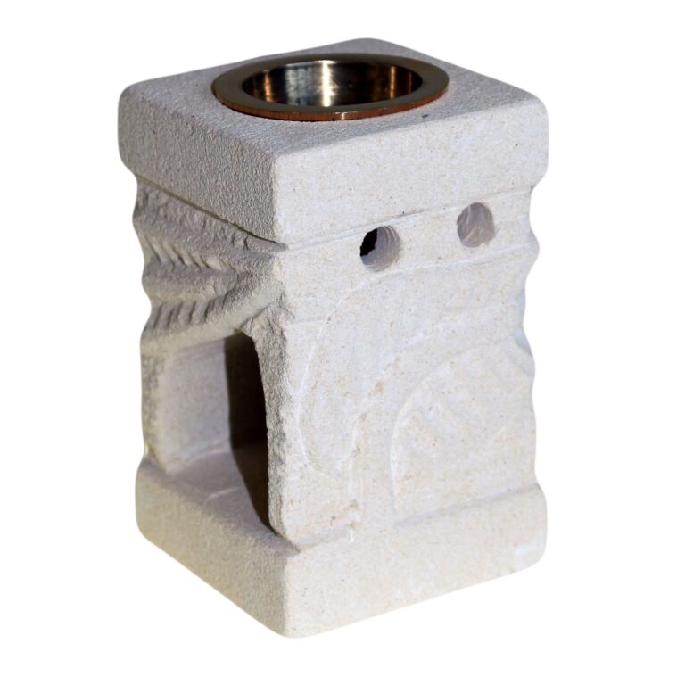 Stone-Oil-Burner-Carved-Leaf