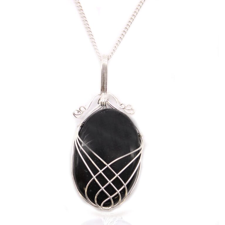 Swirl-Wrapped-Gemstone-Necklace-Black-Onyx