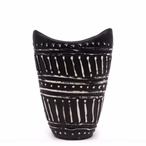 Virvelformet Vase - Sjokolade