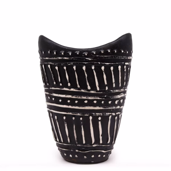 Virvelformet Vase - Sjokolade