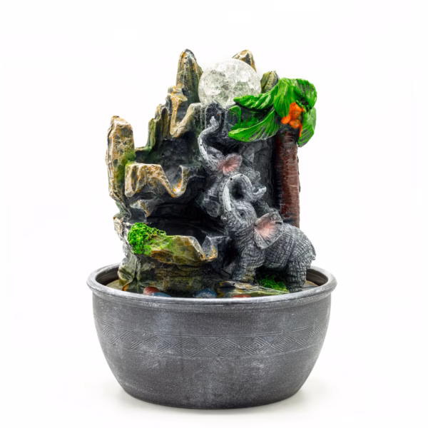 Tisch-Wasserspiel – 25 Cm – Elefanten Und Palme