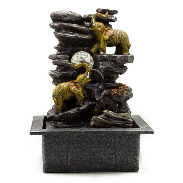 Tabletop-Water-Feature-35cm-Elephants-Crystal-Ball-Water-Wheel