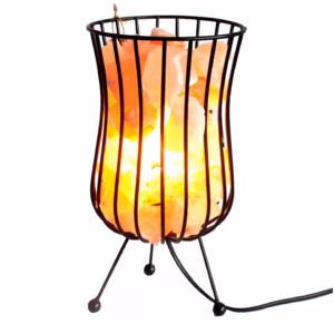 Høy Saltkrystall Lampe, Kabel, Pære, Rosa Salt