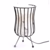 Tall Salt Rock Brazier Lamp, Cable, Bulb, White Salt