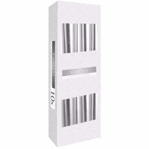 Taper Candle Candle - Silver Metalic