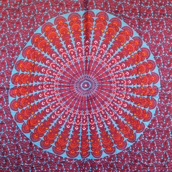 Mandala Sarongs - Teal met Paars - Afbeelding 3