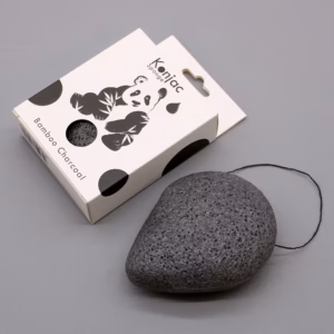 Esponja Konjac Gota - Carbón de Bambú - Antibacteriana