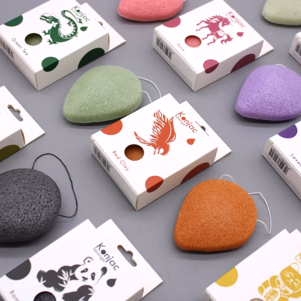 Teardrop Konjac Sponge - Gurkemeje - Anti-Rynke - Billede 3