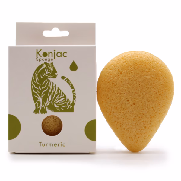 Teardrop Konjac Sponge - Gurkemeje - Anti-Rynke