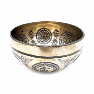Tibetansk Helbredende Skål med Gravering - 16 cm - Bodhi Tree Buddha