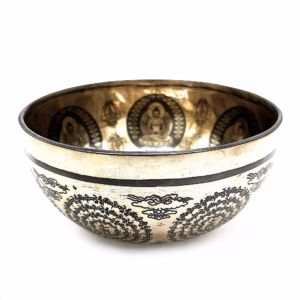 Tibetansk Healingsskål med Gravering - 21 cm - Om & Buddha