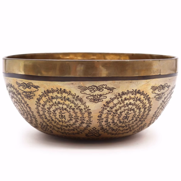 Tibetansk Healingsskål med Gravering - 21 cm - Om & Buddha - Bilde 7