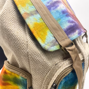 Tiedye Hennep Groot Vierkante Rugzak