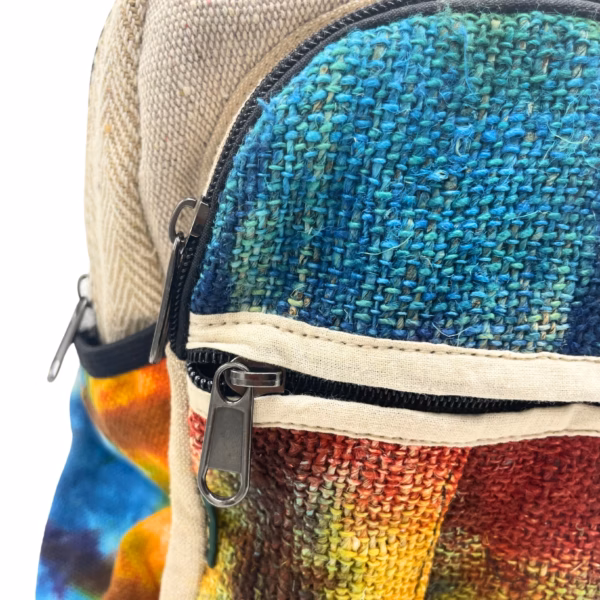 Tiedye Hemp Medium Backpack No Print - Image 3