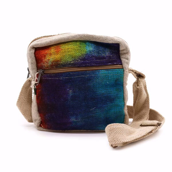 Tiedye Messeveske I Hamp med 1 Glidelås - Bilde 2