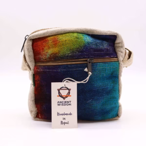 Tiedye Hemp Messegner Bag 1 Zip