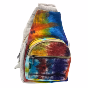 Tiedye Hemp Sling Skulderveske I Hamp