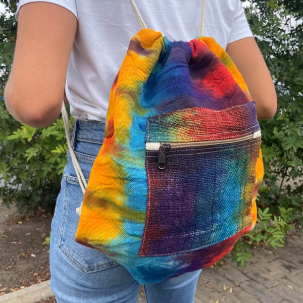 Tiedye Hemp String Bag - Bilde 3