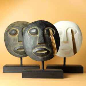 Timor Tribal Dekomaske - Schwarz - 27x20cm