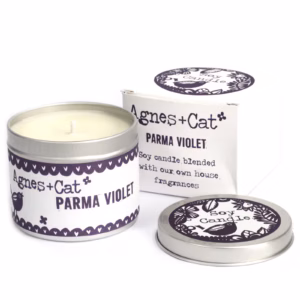 Duftlys i Tinnboks - Parma Violet