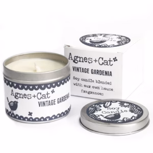Duftlys i Tinnboks - Vintage Gardenia