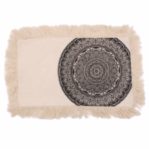 Traditionel Mandala Pude - Sort - 30x50cm