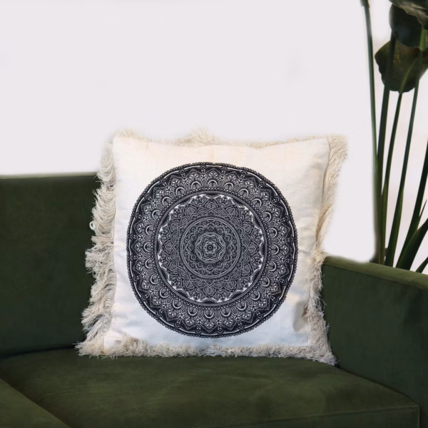 Traditional Mandala  Cushion - 45x45cm - black – Bild 4