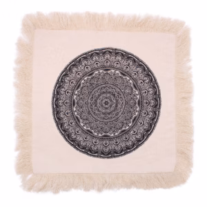 Traditional Mandala Kussen - Zwart