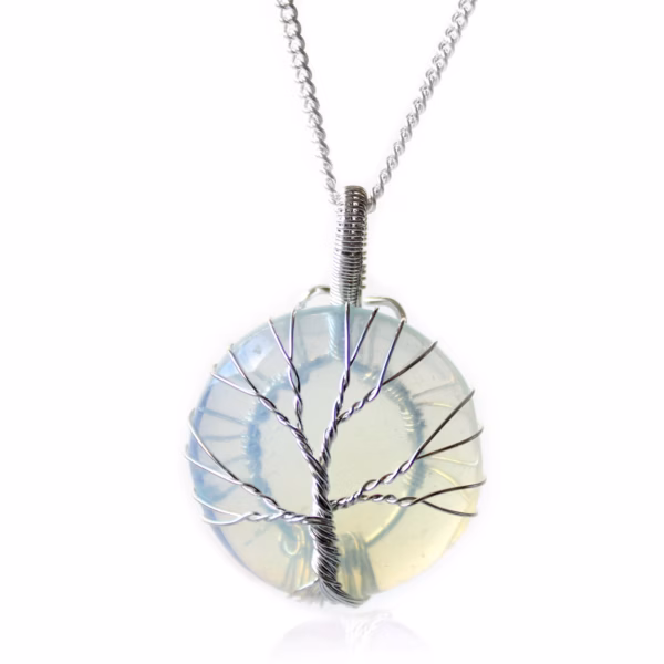 Collier De Pierres Précieuses Arbre De Vie - Opalite