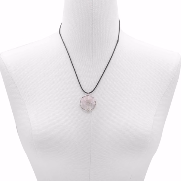 Tree of Life Pendant - Rose Quartz - Image 2