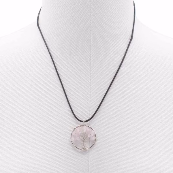 Tree of Life Pendant - Rose Quartz - Image 3