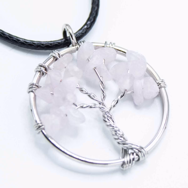 Tree of Life Pendant - Rose Quartz - Image 4