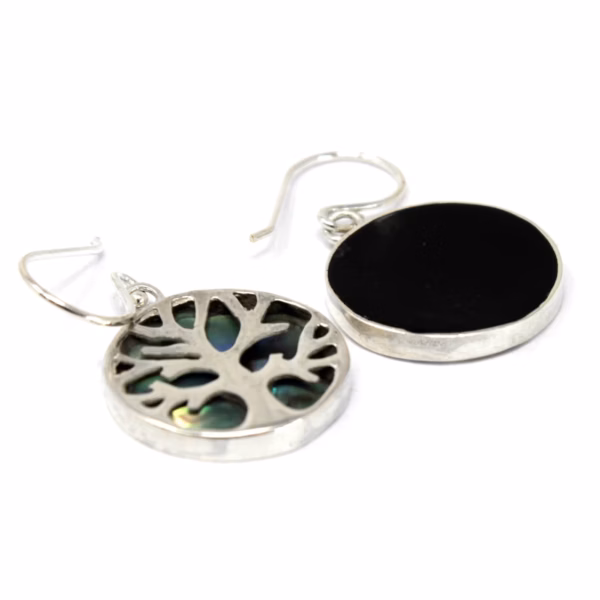 Pendientes De Plata Árbol De La Vida 15Mm - Abulón - Imagen 3