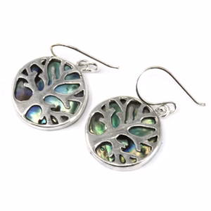 Boucles d'Oreilles  Argent Arbre de Vie  15mm- Ormeau