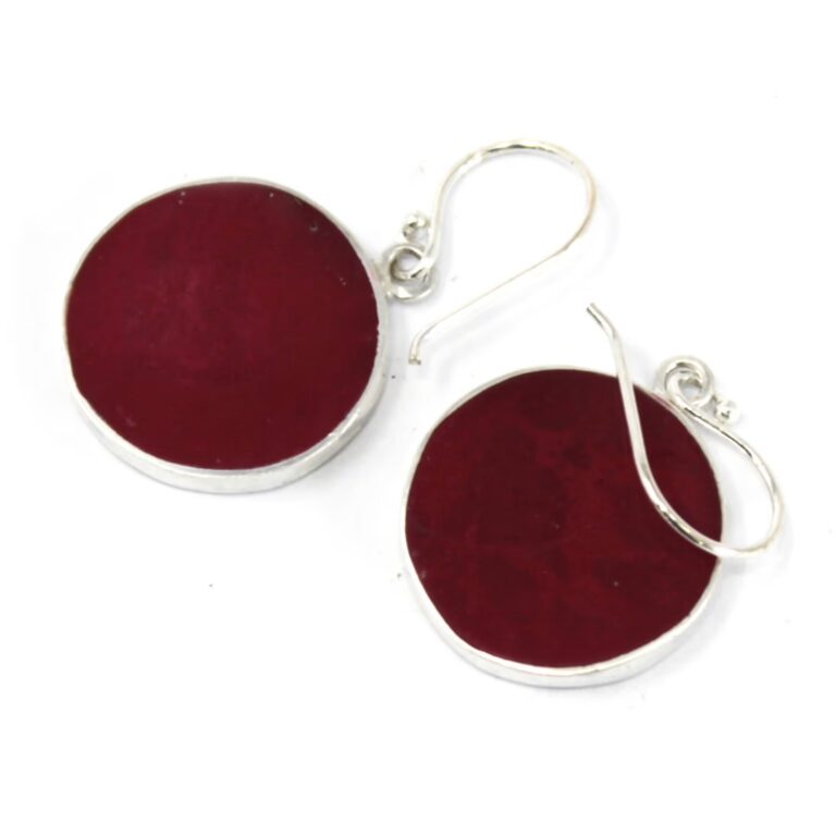 Tree-of-Life-Silver-Earrings-15mm-Coral-Effect