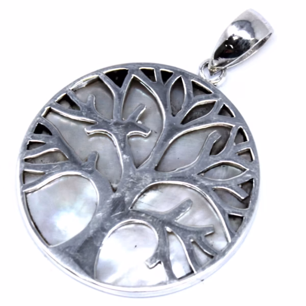 Colgante de Plata Árbol de la Vida 30mm - Madre Perla