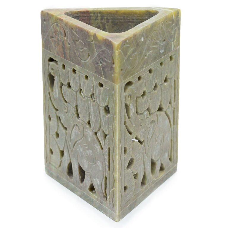 Triangle-Soapstone-Oil-Burner-11x9cm-Elephant