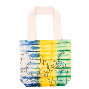 Tye-Dye Bomullspose (6Oz) - 38x42x12cm - Elefanter - Multi - Naturlig Håndtak